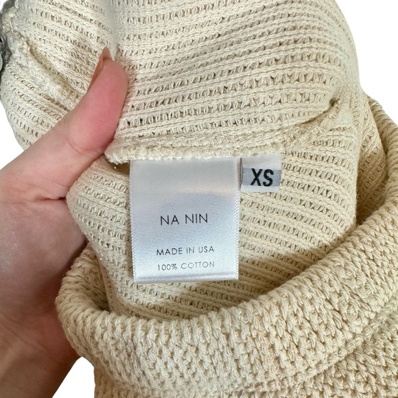 NEW NWT Na Nin Patricia Knitted Cotton Rib Pants in Oat-Still Selling - Picture 12 of 15